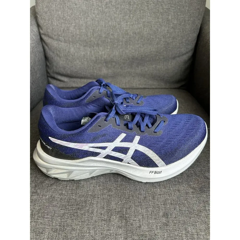 Asics‎ Dynablast 3 Shoes Womens Size 8.5 Blue White Running Sneaker 1012B289